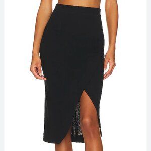 Enza Costa Cashmere Wrap Skirt in Black size medium